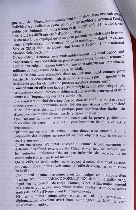 Affaire 46 soldats Ivoiriens détenus au Mali Le dossier devant la