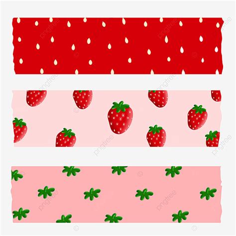 Cute Washi Tape White Transparent Cute Strawberry Washi Tapes Washi