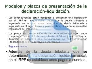 Tema De Irpf En Diapositivas Ppt