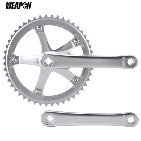 Silver Fixie Crankset WEAPON B48 Alloy FREE SHIPPING