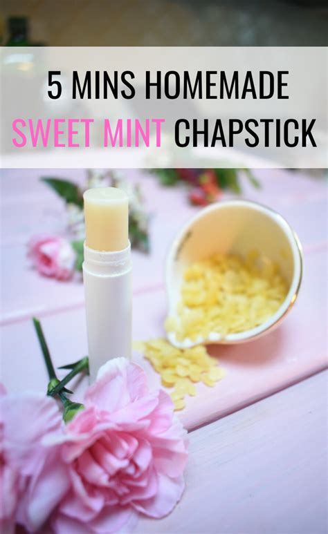 Homemade Sweet Mint Chapstick Recipe In 2020 Chapstick Recipe Peppermint Lip Balm Recipe Lip