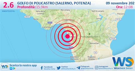 Scossa Di Terremoto Magnitudo 2 6 Nei Pressi Di Golfo Di Policastro