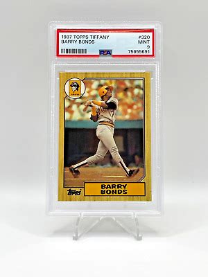 Barry Bonds Rare Topps Tiffany Rookie Card Rc Psa