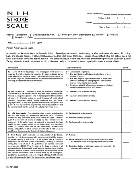 Nih Stroke Scale Tips Infoupdate Org