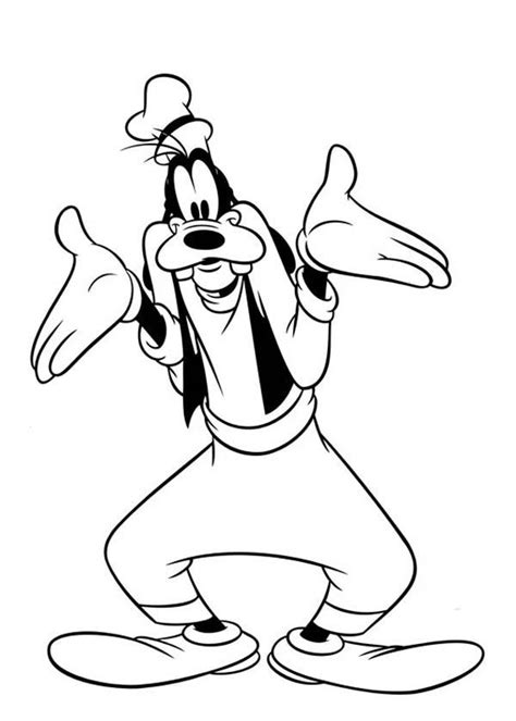 Goofy Does not Know Coloring Page - NetArt | Cartoon coloring pages ...