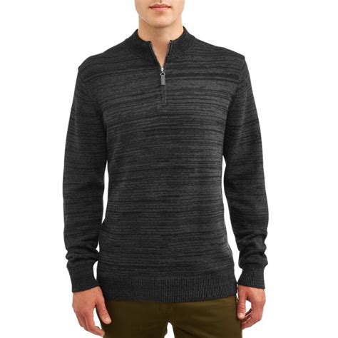 George Mens And Big Mens Quarter Zip Sweater Up To Size 5xl