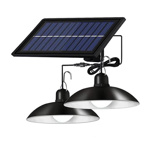 Luz solar led para áreas externas cabeça dupla de luz pendente Submarino