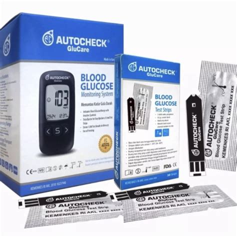 Jual Alat Cek Gula Darah Autocheck Glucare Glucose Strip Shopee