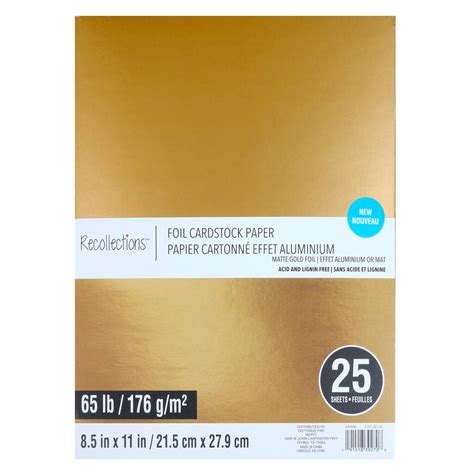 8.5" x 11" Foil Cardstock Paper by Recollections™, 25 Sheets | Michaels