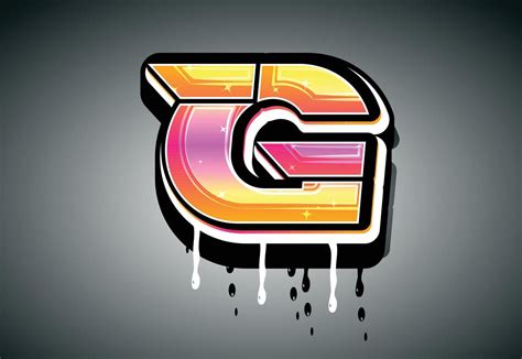 3D G Letter graffiti with drip effect 9261570 Vector Art at Vecteezy