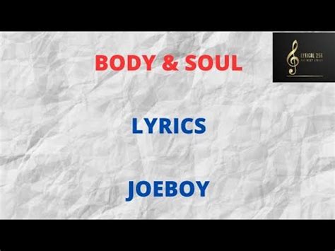 Body And Soul Lyrics By Joeboy YouTube