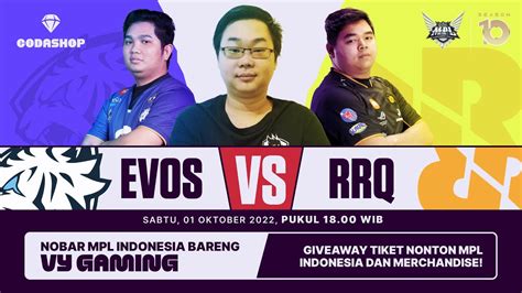 NOBAR ELCLASICO RRQ VS EVOS BARENG CODASHOP GIVEAWAY TIKET MPL MPL