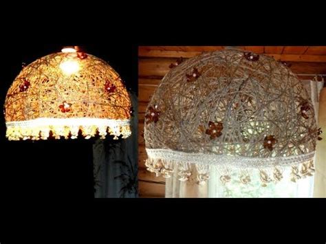Люстра своими руками из шпагата. Нand made сhandelier, illuminator ...