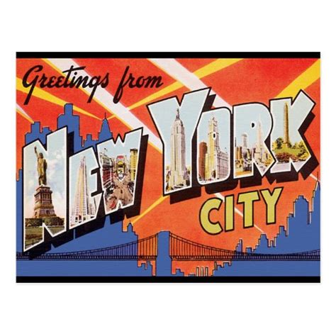 New York City Vintage Travel Postcard | Zazzle