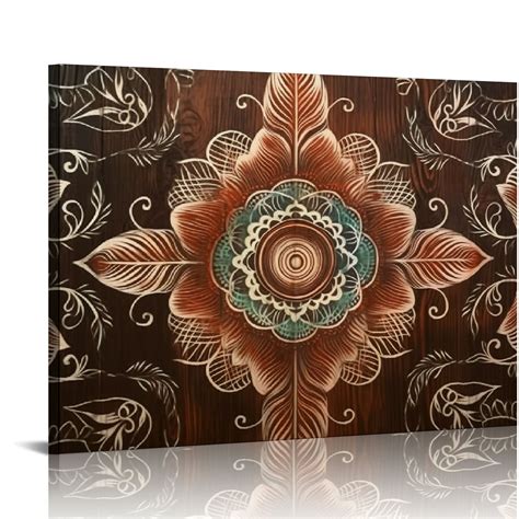 Jeuxus Abstract Wall Decor Oil Painting On Canvas Abstract Mandala Boho