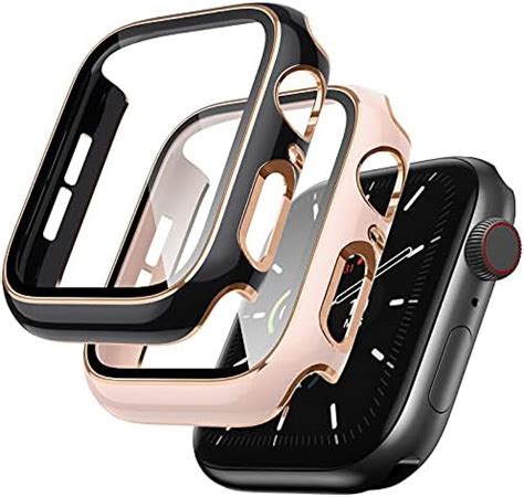 Pack Langboom Black Hard Case Compatible For Apple Watch Series