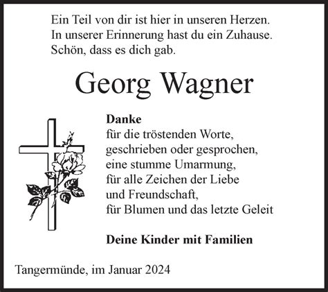 Traueranzeigen Von Georg Wagner Abschied Nehmen De