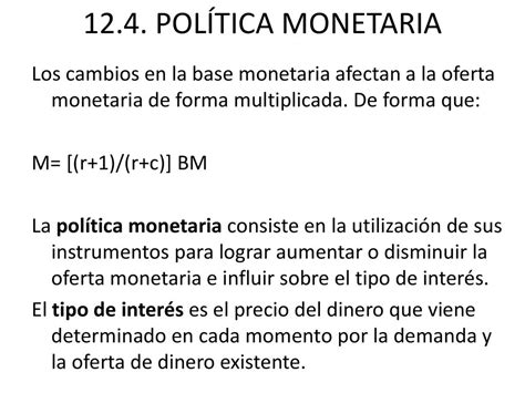 12 El dinero y la política monetaria ppt descargar