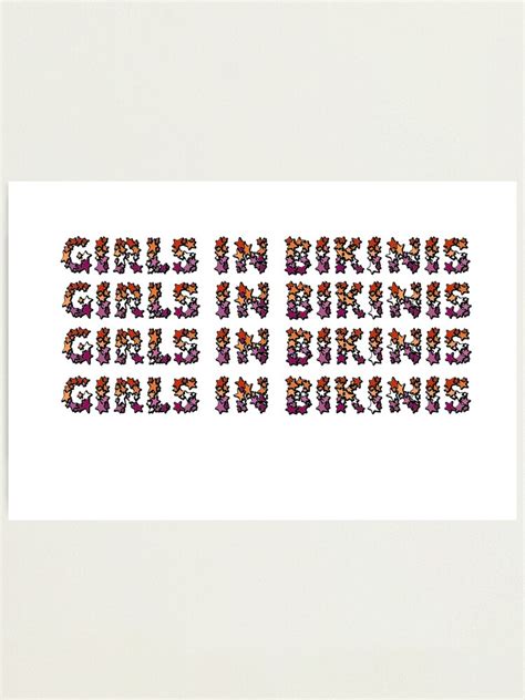 Girls In Bikinis Sticker Redbubble Lesbian Design Photographic Print