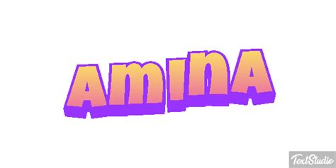 Amina Name Animated  Logo Designs