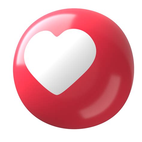 3D Rounded Social Media Love 29896116 PNG