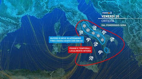 Meteo Oggi 20 Gennaio Temporali Bufere Di Neve E Venti Tempestosi