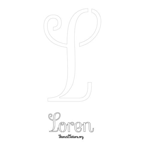 Loren Free Printable Name Stencils With 6 Unique Typography Styles And