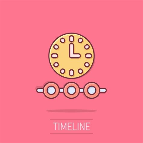 Icono De L Nea De Tiempo En Estilo C Mico Ilustraci N Vectorial De