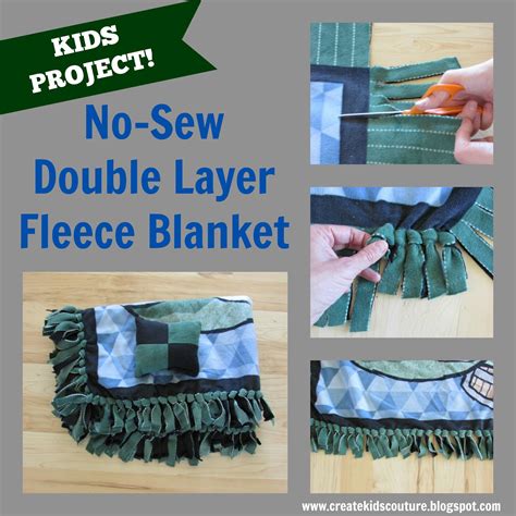 Kid Project: No-Sew Double Layer Fleece Blanket with Ties - Create Kids ...