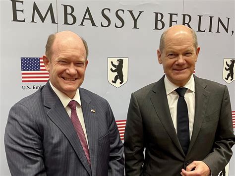 Senator Chris Coons Meets With His German Counterpart Doppelganger Vice