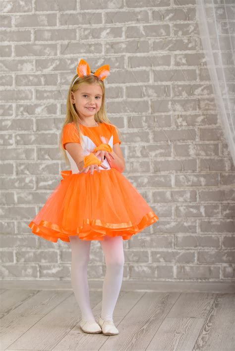 Fox girl carnival costume/ fox dress/ Kids fox Costume/ animal | Etsy