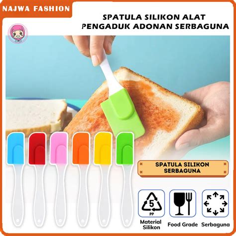 Jual NAJWA SPATULA MASAK SILIKON TAHAN PANAS FOOD GRADE SPATULA