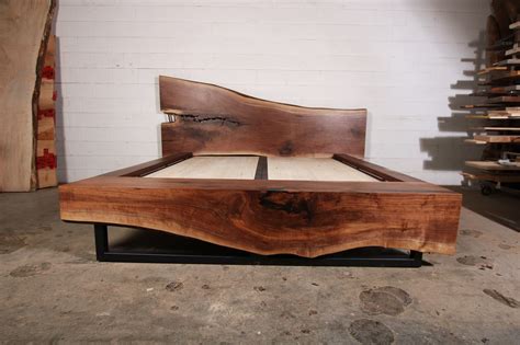 Live Edge Walnut King Size Bed Anglewood Furniture