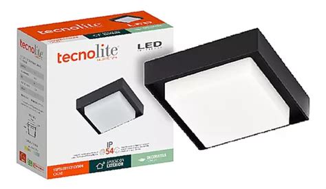 Luminária sobrepôr led direcionável de teto Tecnolite okab i cor preto