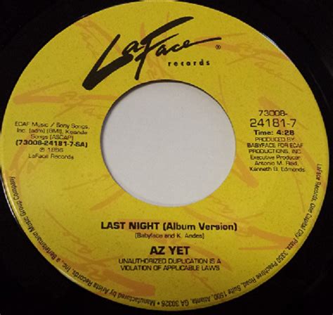 Az Yet - Last Night (1996, Vinyl) | Discogs