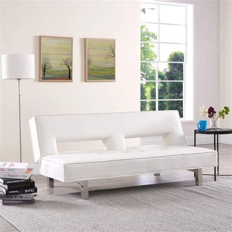 Modern White Leather Sofa Bed | Baci Living Room