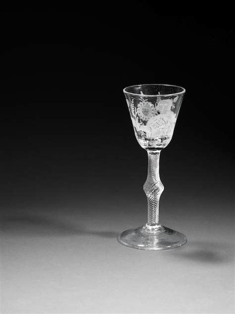 Bonhams An Engraved King Of Prussia Airtwist Wine Glass Circa 1756