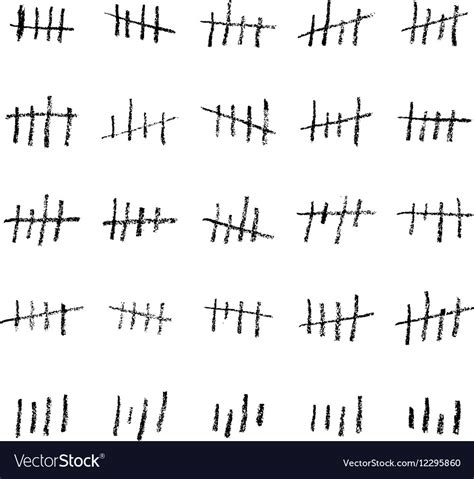 Tally Marks Counting Waiting Number Royalty Free Vector