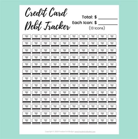 Credit Card Debt Payoff Tracker Printable Credit Card Payoff Payoff ...