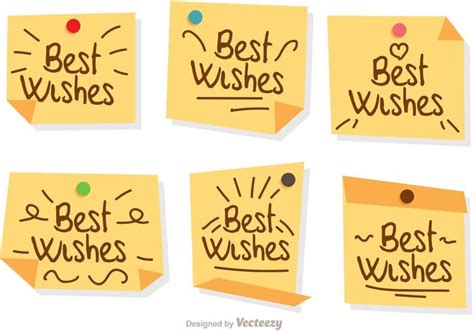 Best Wishes Notes Vectors 87002 Vector Art At Vecteezy