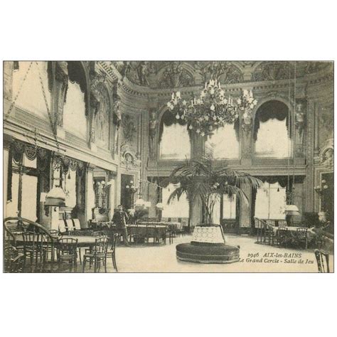 Carte Postale Ancienne Aix Les Bains Salle De Jeu Du Grand Cercle