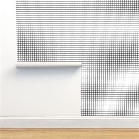 Grid Wallpaper Square Grid by Kimsa Black and White - Etsy