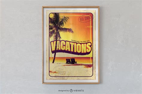 Plantilla Psd Editable De Dise O De Carteles De Vacaciones De Verano En