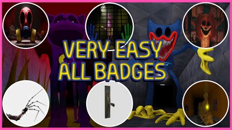 How To Get All Badges Nightmare Huggy And Unlock Badges Roblox