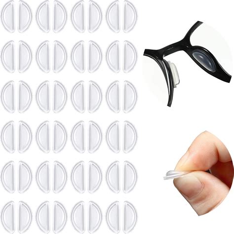 Silicone Adhesive Eyeglass Nose Pads Transparent Anti Slip Heighten