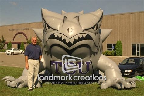 Texas Christian University's Inflatable Horned Frog Mascot