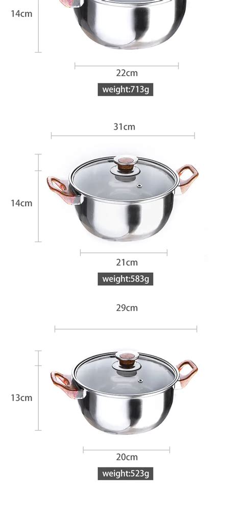 Pcs Stainless Steel Cookware Set Induction Hot Pot Cooking Pot And Pans Buy Cookware Set