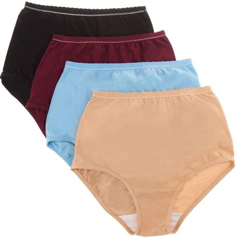 Breezies Set Of 4 Cotton Brief Panties With UltimAir Lining