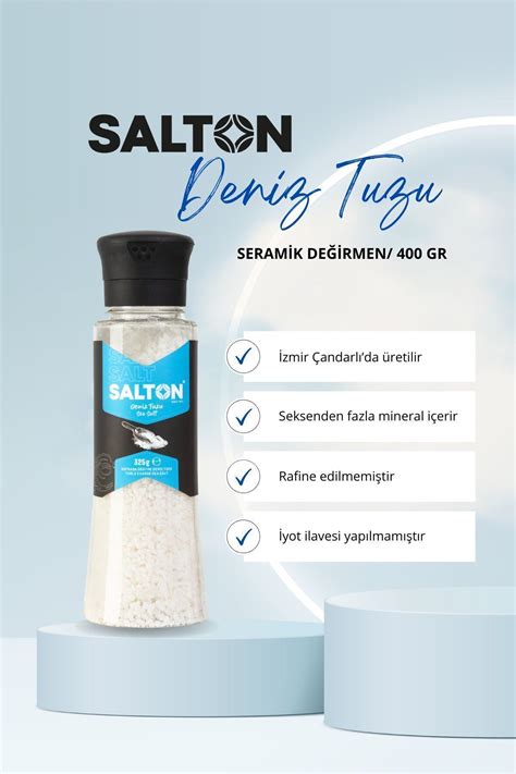 SALTON SALT Doğal Deniz Tuzu Değirmen 325gr Fiyatı Yorumları Trendyol