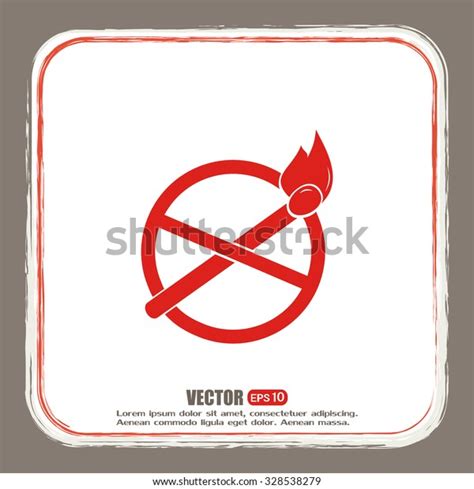 No Naked Flame Warning Sign Vector Shutterstock